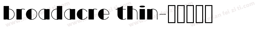 broadacre thin字体转换
